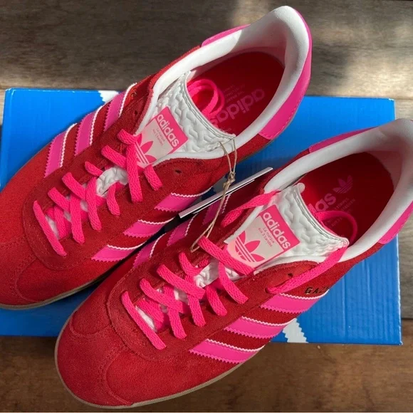 adidas Originals Gazelle Bold College Red/Lucid Pink/White